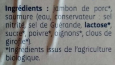 Chiffonade de jambon - Ingredients - fr