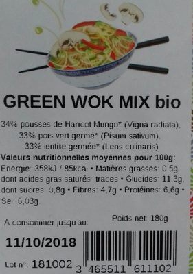 Green wok mix bio - Ingrédients
