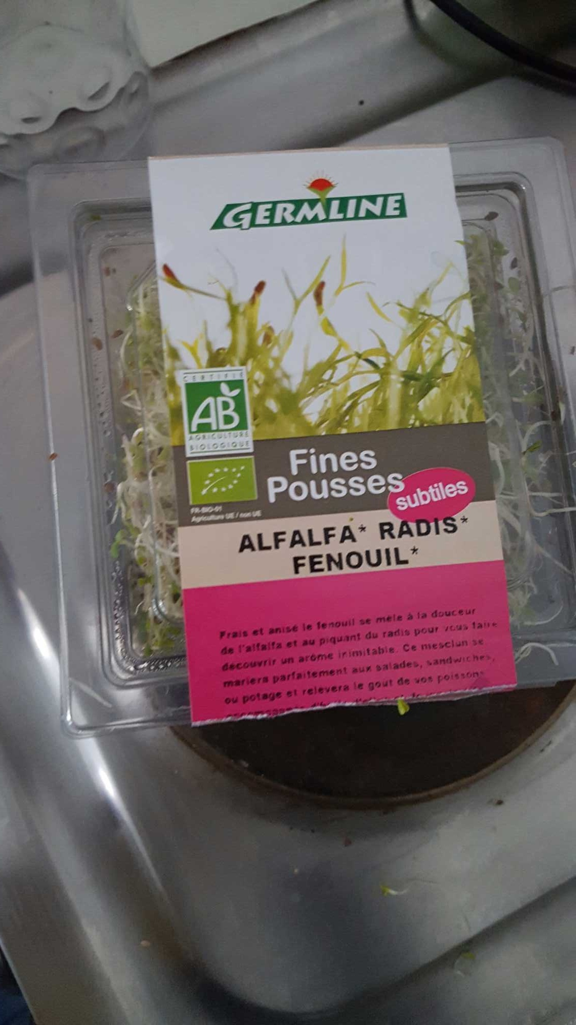 Fines pousses ALFALFA RADIS FENOUIL - Produit
