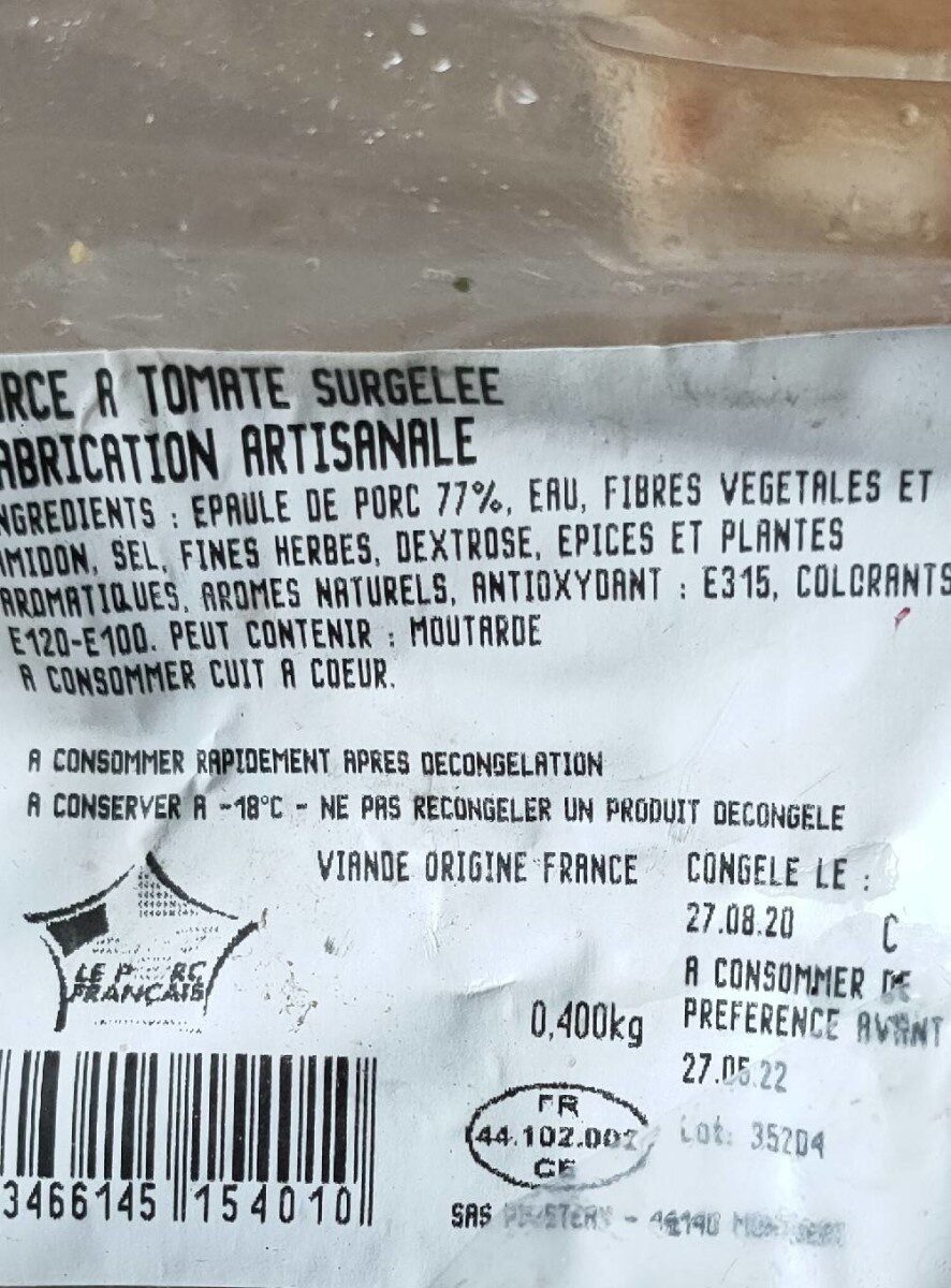 Farce a tomate surgelé e - Product - fr