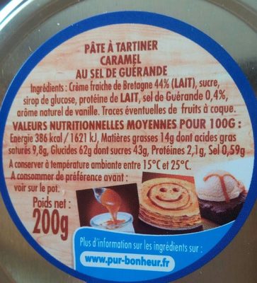 Caramel au sel de Guérande - Ingrédients