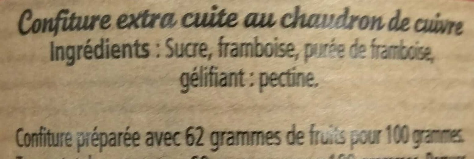 Framboise - Ingredients - fr
