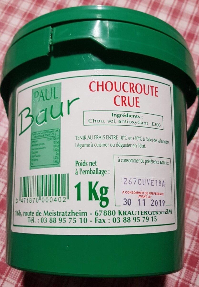 Choucroute  crue - Product - fr