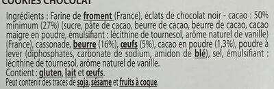 Sachet Vente Déclassé : Cookies chocolat - Ingredients - fr