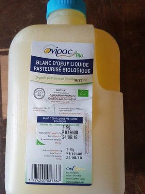 Blanc d'œuf liquide pasteurisé biologique - Produit