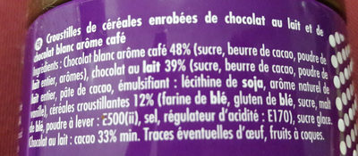 Crouti-neige - Croustilles de céréales enrobées de chocolat - Ingredients - fr