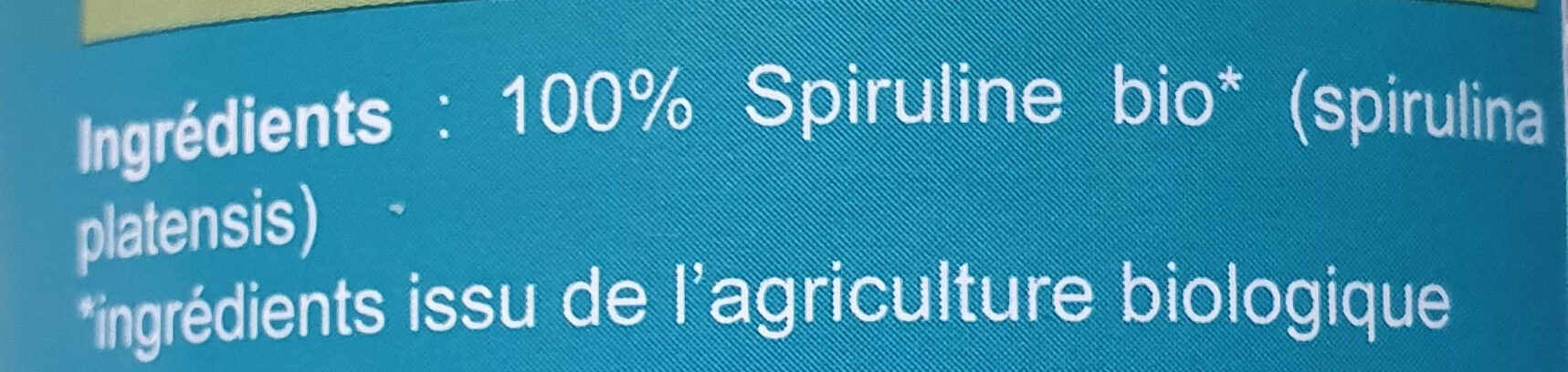 Spiruline bio - Ingredients - fr