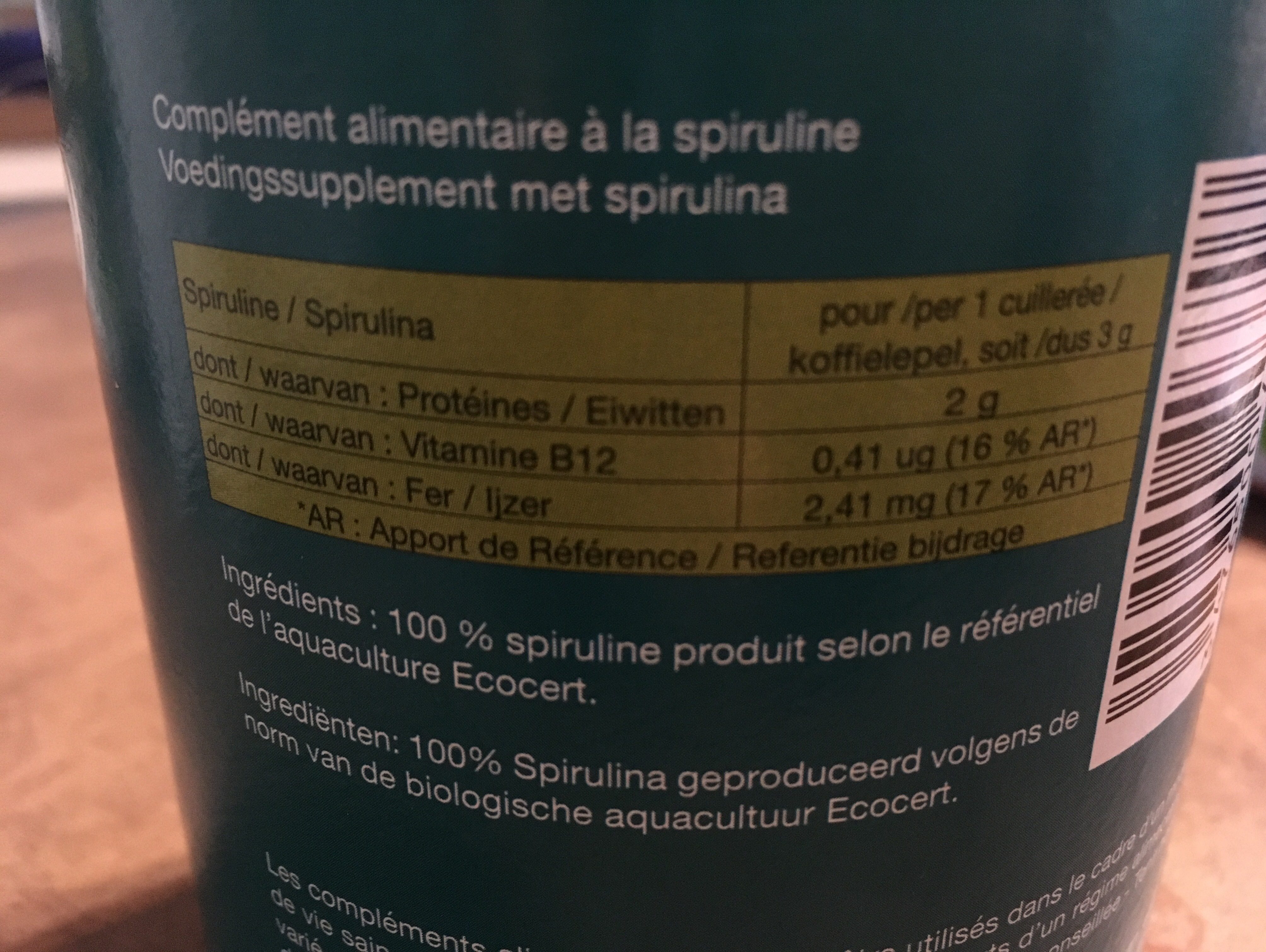 Spiruline - Ingredients - fr
