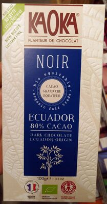 Chocolat noir 80% - Équateur - Produit