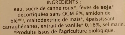Dessert Soja Vanille - Ingredienser - fr
