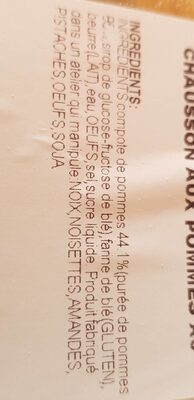 Chausson au pomme ×6 - Nutrition facts - fr