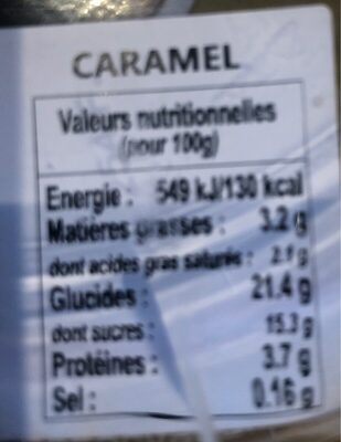 Teurgoule au Caramel - Nutrition facts - fr