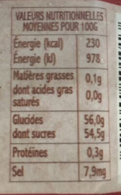 Confiture extra d'ananas - Nutrition facts - fr