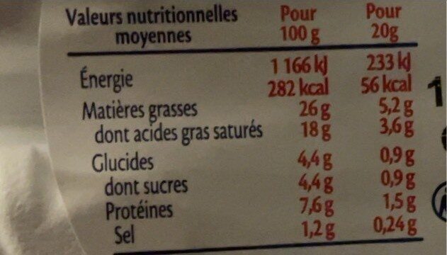 Billes fromage - Nutrition facts - fr