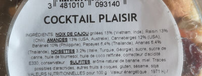 Cocktail plaisir - Ingredienser - fr