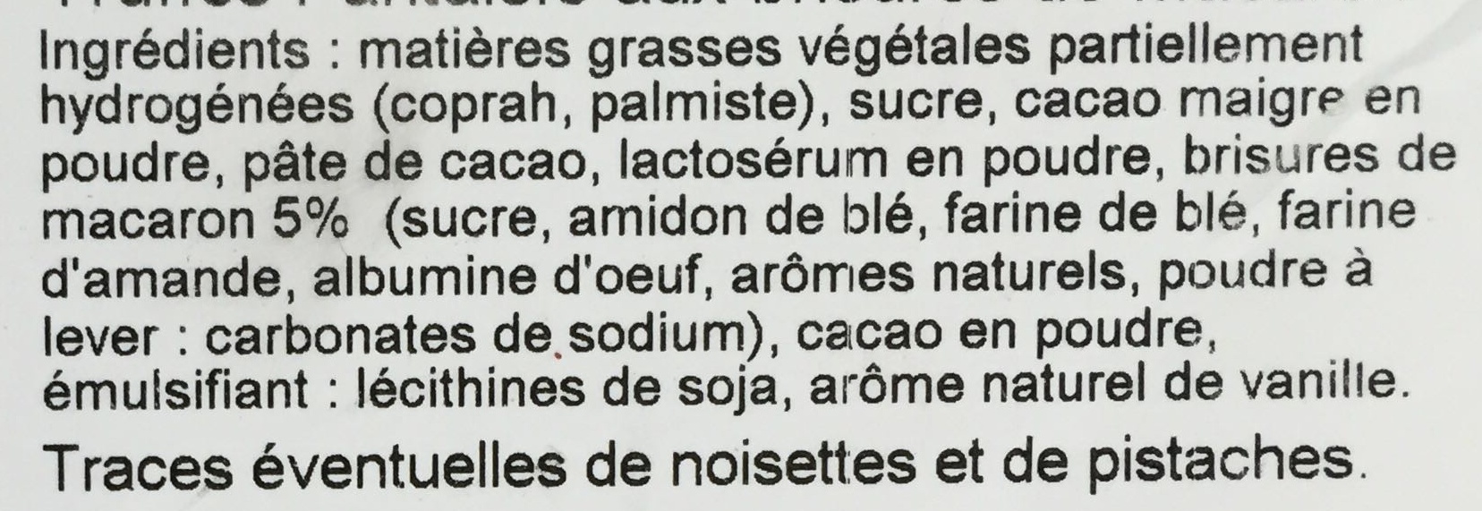 Truffes Fantaisie Macarons - Ingredienser - fr