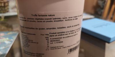 Truffes - Ingrediënten - fr