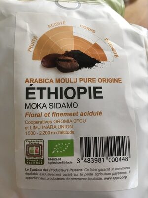 Cafe Ethiopie Moka Sidamo Arabica Filtre - Produkt - fr