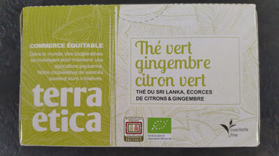 The Vert Gingembre Citron Vert 20 Infusettes Bio - Product - fr