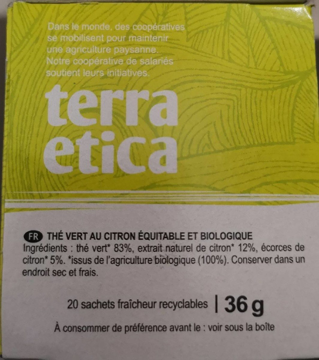 Thé vert citron - Ingredients - fr