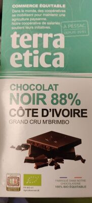 Chocolat noir 88% bolivie-haïti - Produit
