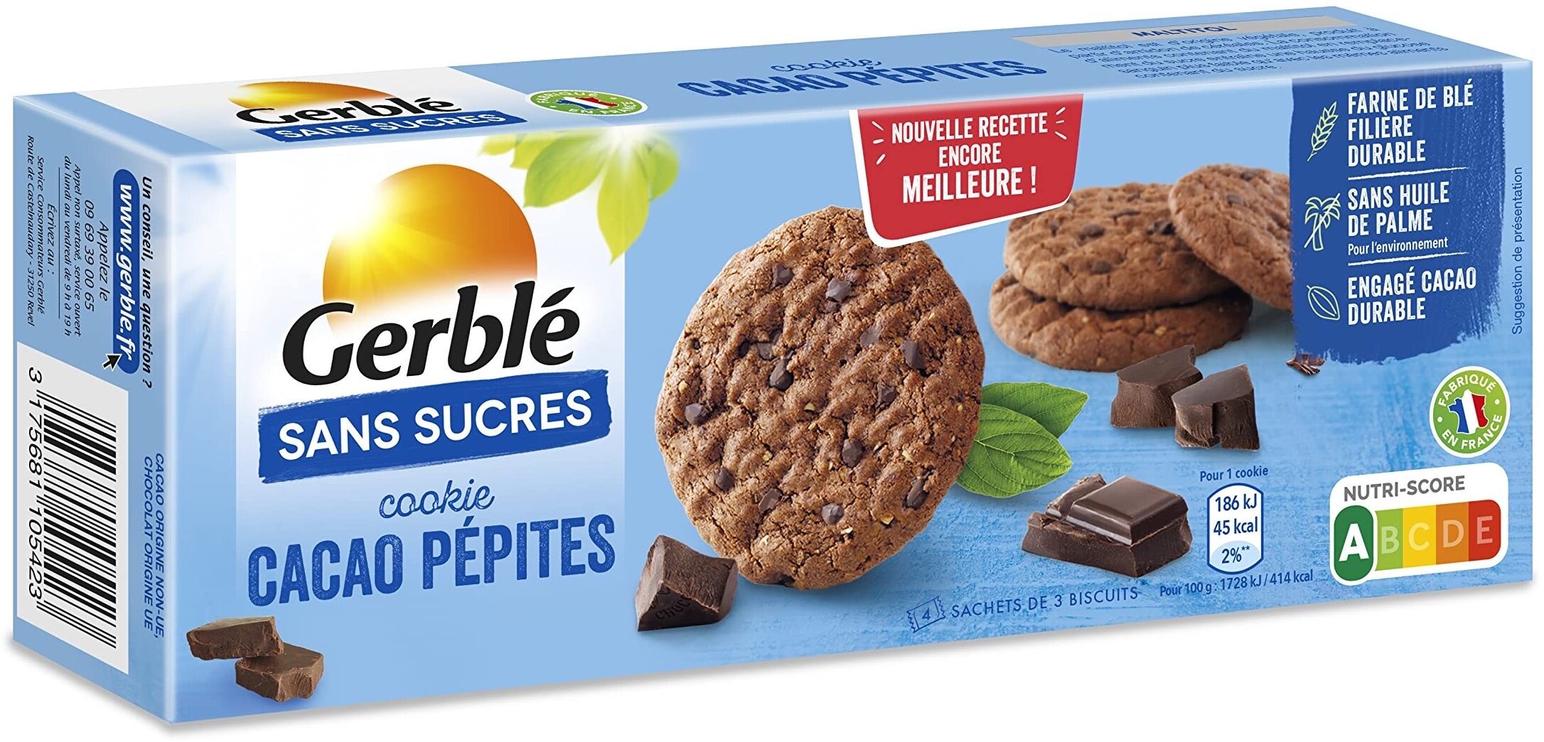 Cookies Cacao Pépites Sans Sucres - Product