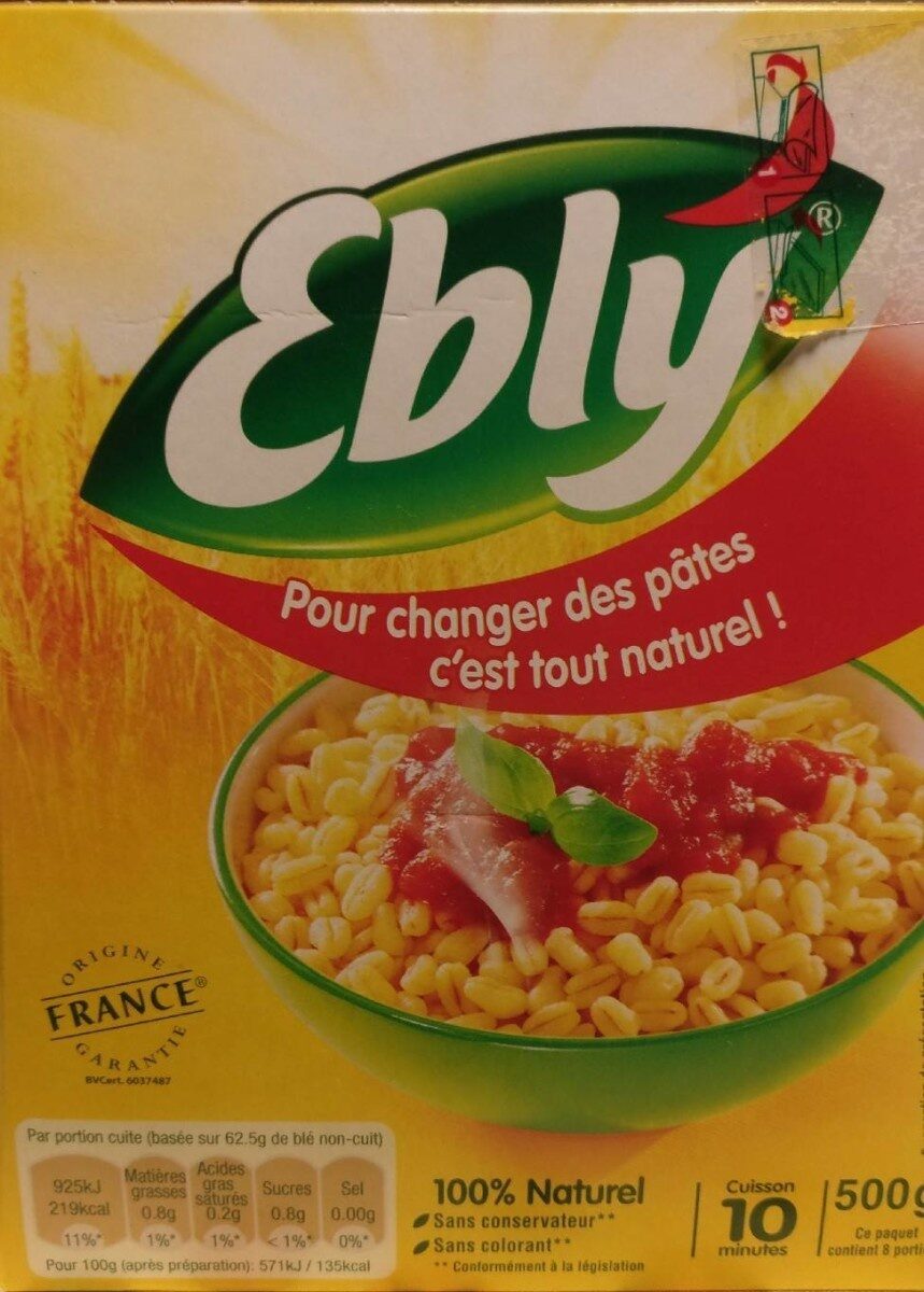 Blé tendre cuisson 10 min Ebly 500 g - Produit