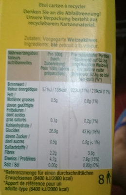 Zartweizen - Nutrition facts