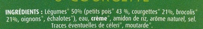 Petits pois, brocoli & courgette - Ingredientes - fr