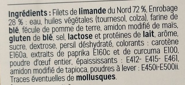 Filet de limande du Nord meunière - Ingredienser - fr