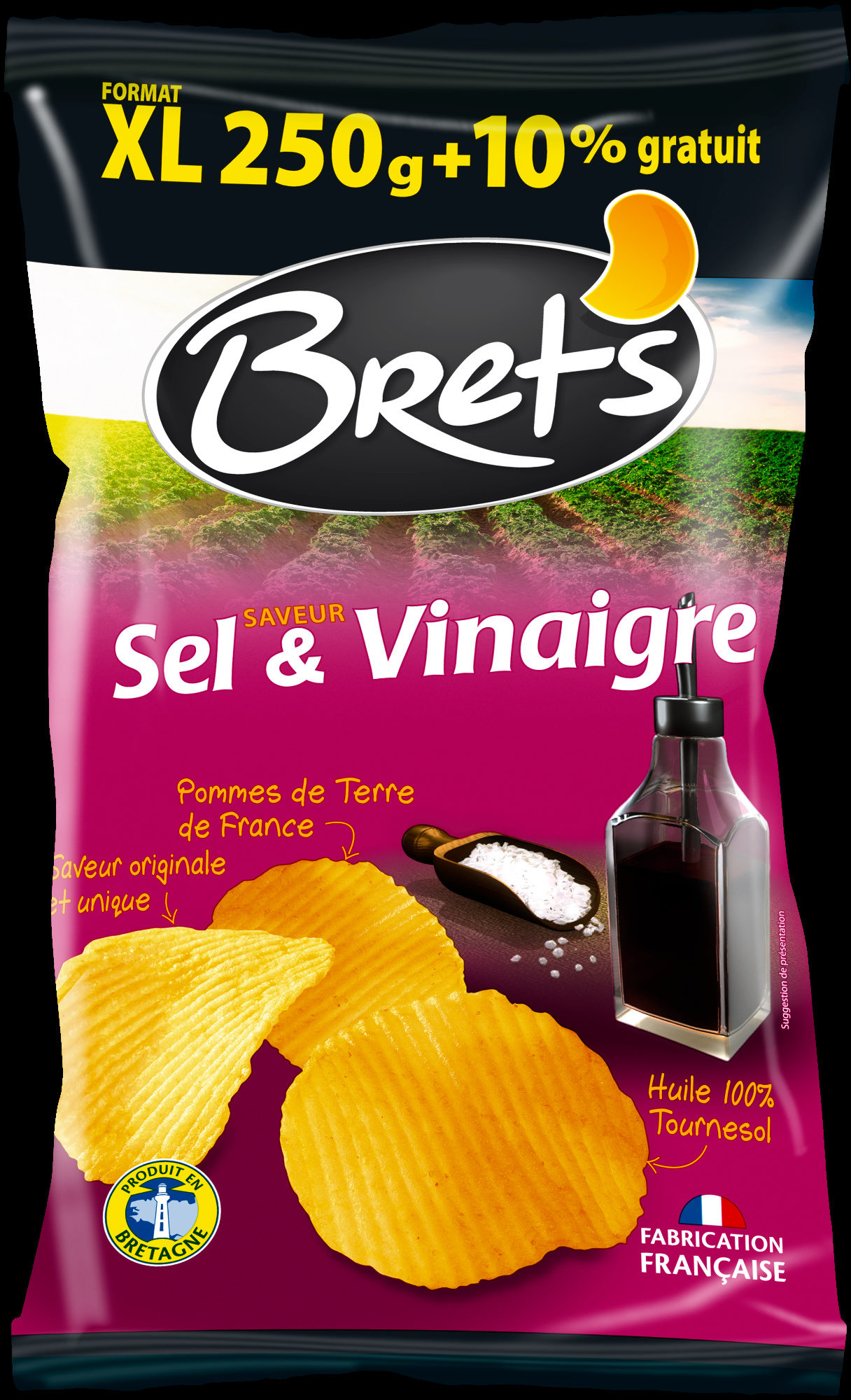 Chips saveur saveur sel & vinaigre (format XL +10% gratuit) - Produit