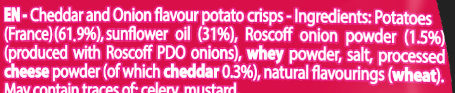 Chips Bret's Saveur Cheddar Oignon de Roscoff - Ingredients