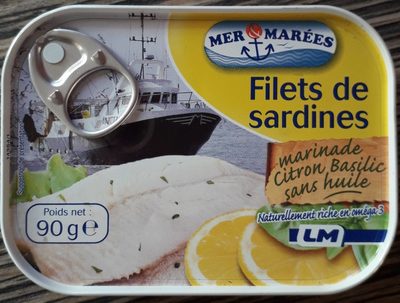 Filets de sardines marinade Citron Basilic - Produit