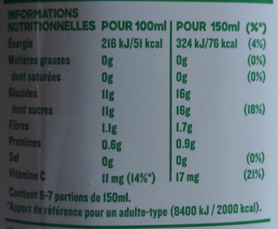 Tropicana réveil fruité 1 L - Nutrition facts - fr