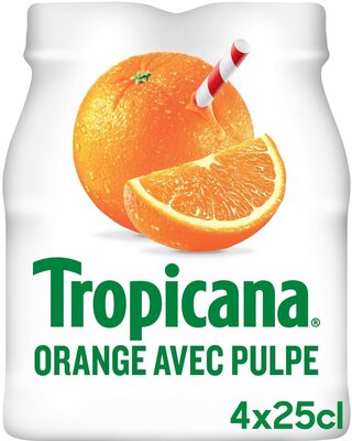 Tropicana Orange avec pulpe 4 x 25 cl - Produit