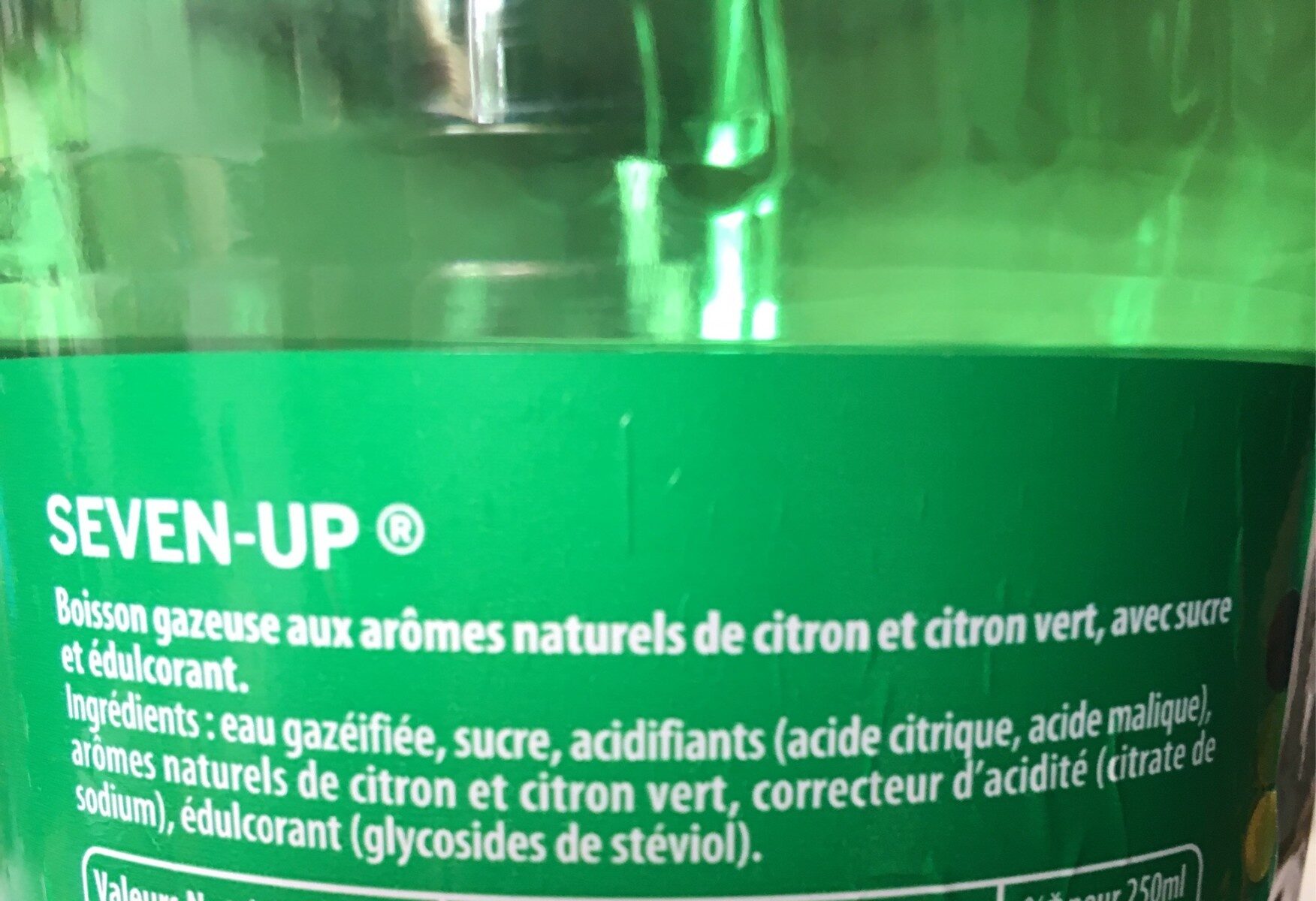 7UP saveur citron & citron vert 1,5 L - Ingredients - fr