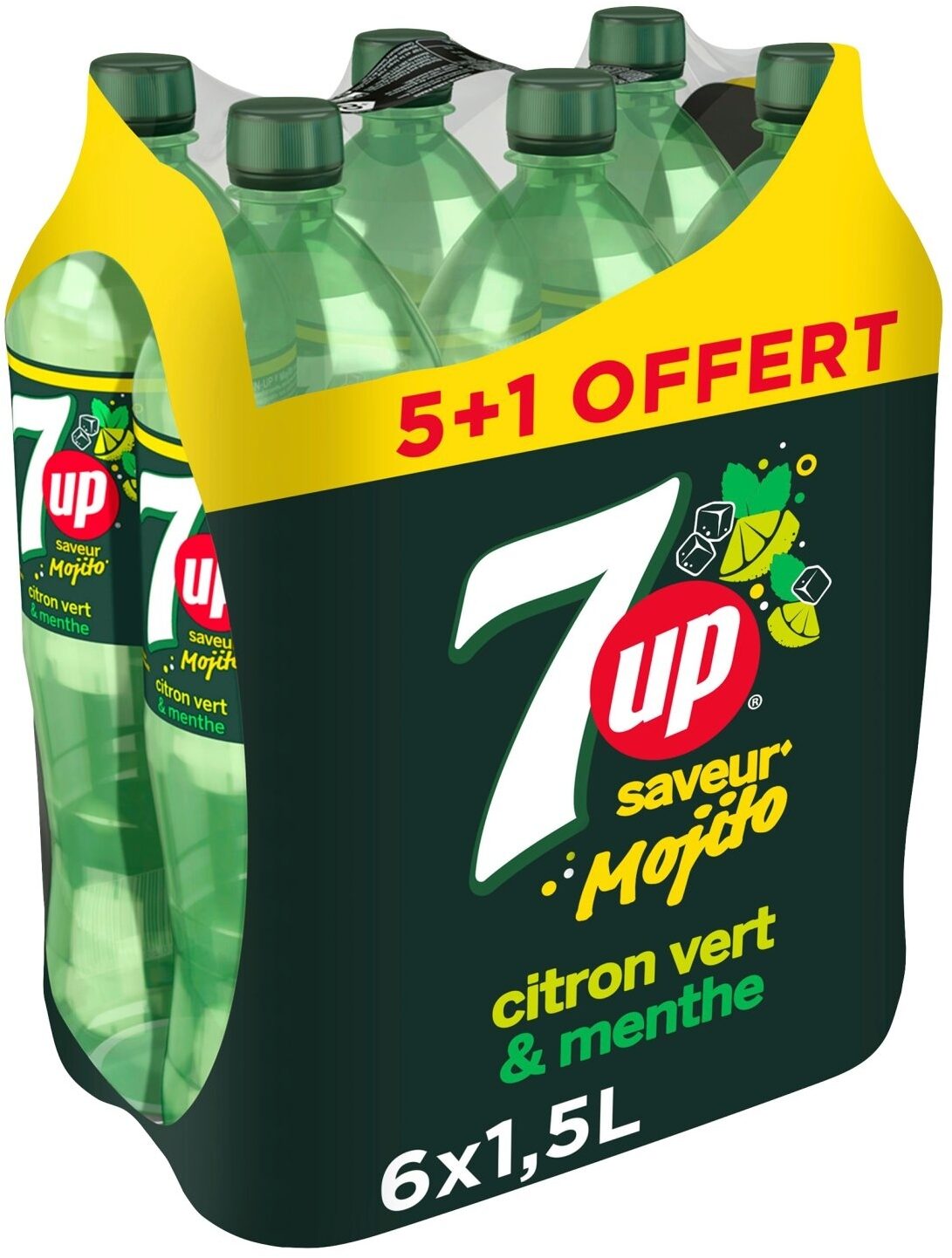7UP saveur mojito citron vert & menthe 6 x 1,5 L 5 + 1 offert - نتاج - fr