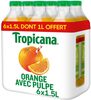 Tropicana Orange avec pulpe lot de 6 x 1,5 L dont 1 L offert - Produit