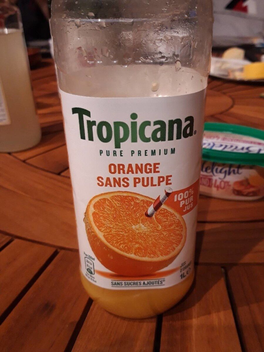 Tropicana Orange sans pulpe (pur jus) - Product - fr