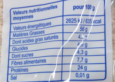 Amandes en poudre - Nutrition facts - fr