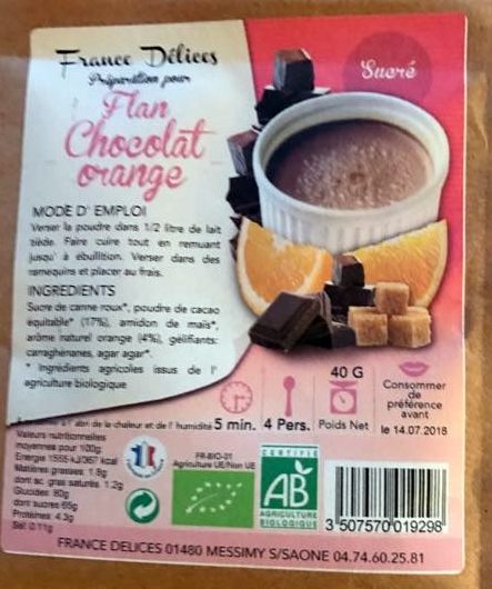 Flan Chocolat Orange - Product - fr