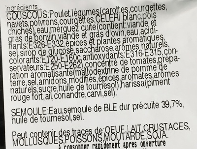 Couscous & Semoule - Ingrédients