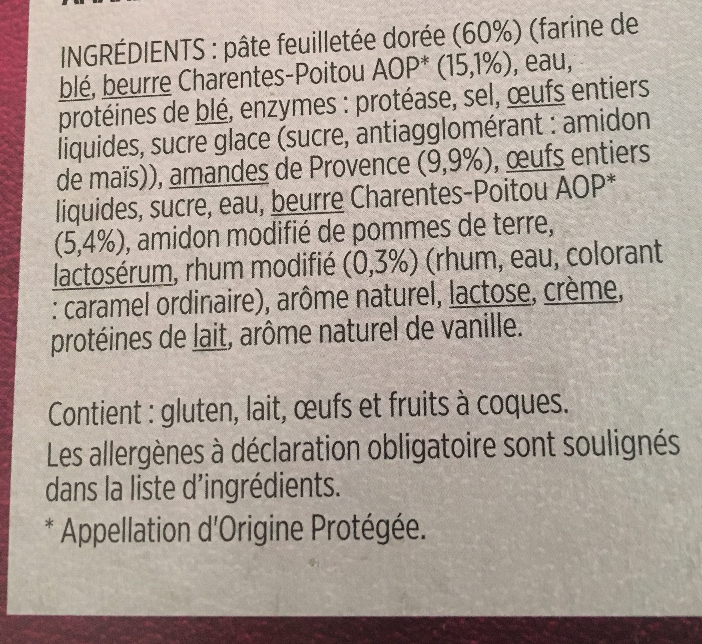 La galette du bon Roi Louis - Ingredients - fr