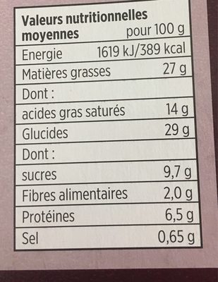 La galette du bon Roi Louis - Nutrition facts - fr