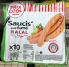 Saucis' goût fumé halal - Produit