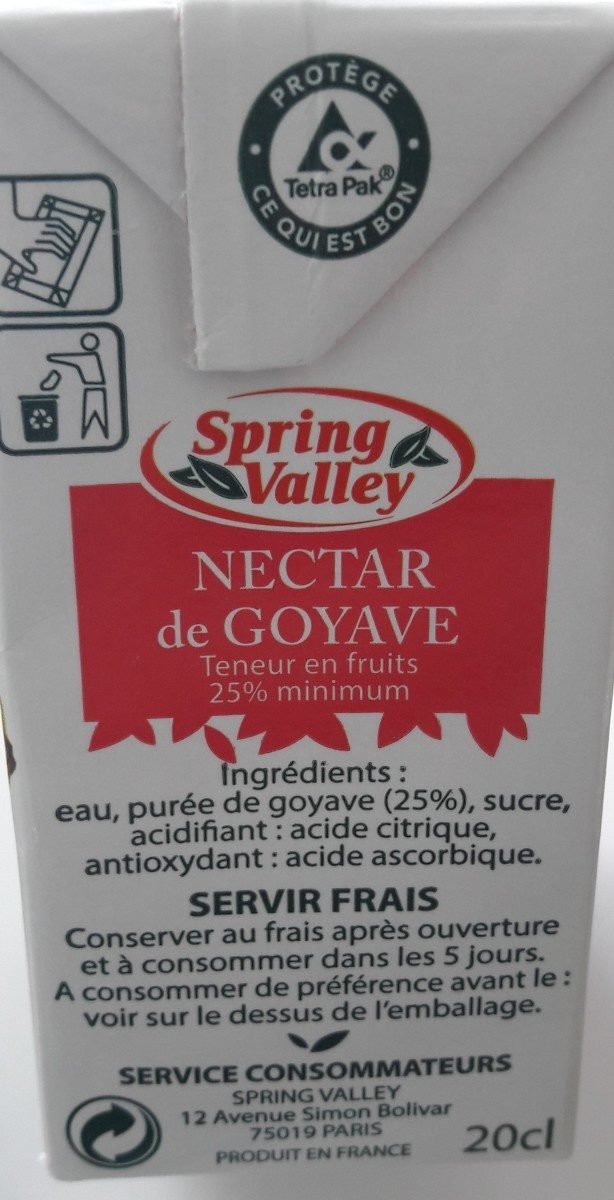 Nectar de Goyave - Ingredients - fr