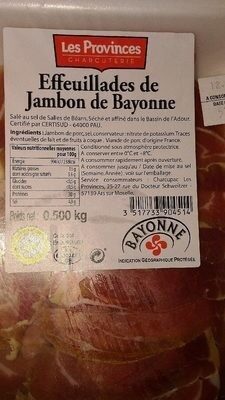 Effeuillade de jambon de bayonne - Product - fr