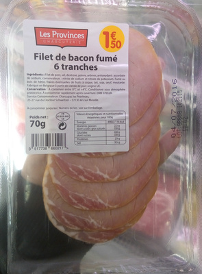 Filet de bacon fumé 6 tranches - Product - fr