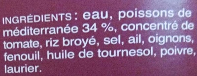 Soupe de poisson de Provence - Ingredients - fr