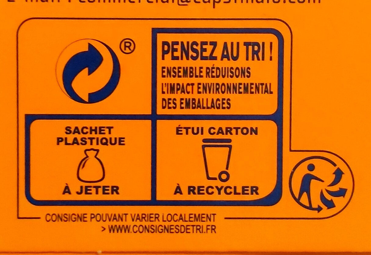 Surimi - Instruction de recyclage et/ou informations d'emballage